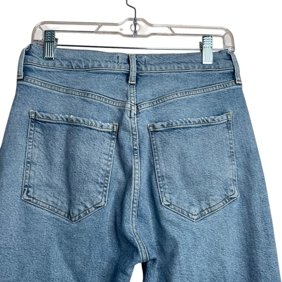 AGOLDE Riley High Rise Straight Crop in Whiplash Denim Blue Jeans 28 B25 - Picture 6 of 12